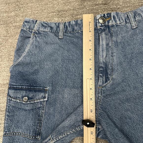 Rag & Bone Jeans Womens 31 Blue Denim Miramar Nora Cargo Carpenter - Picture 13 of 14